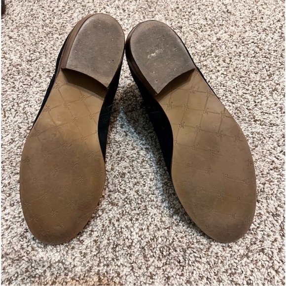 Black Suede Ankle Boots Jack Rogers Size 9M Side Zipper - Picture 5 of 11